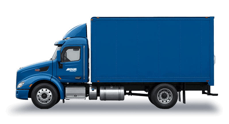 Nour Transport 28-foot straight-body truck for urban distribution
